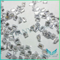 China gemstone manufacturer good price high quality white color ladder square shape cubic zirconia